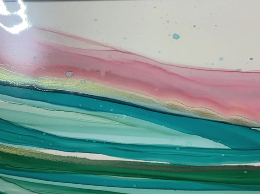 Original Alcohol Ink- Abstract Wave 1