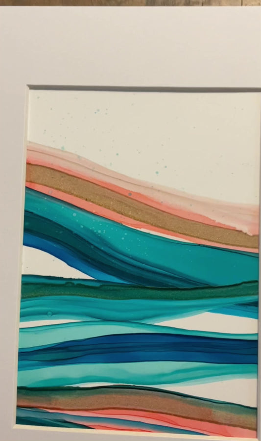 Original Alcohol Ink -Abstract Wave 3