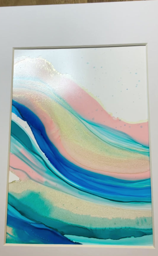 Original Alcohol Ink- Abstract Wave 5